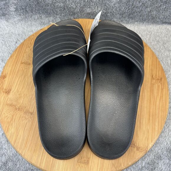 Adidas Adilette Aqua Shoes Mens Size 11 Black Slide Sandals Comfort Pool F35550 - Picture 5 of 10